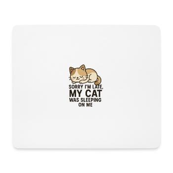 Verspätungs-Jeu mit süßem Kätzchen - Mousepad (Querformat) - Weiß - Vorne