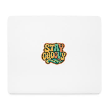 Stay Groovy Retro Vintage Design | 60s Hippie Styl - Mousepad (Querformat) - Weiß - Vorne