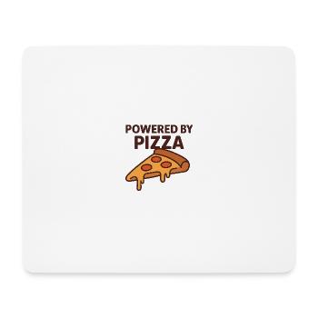 Powered by Pizza Motivational Design - Mouse Pad (horizontal) - white - Front