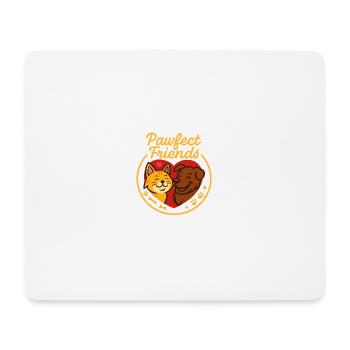 Hunde und Katze Freundschaft Motiv - Mousepad (Querformat) - Weiß - Vorne