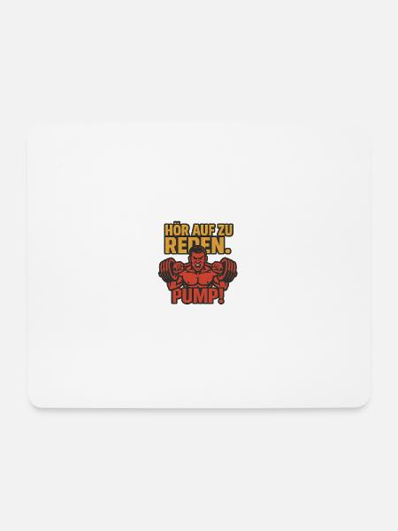 Motivierender Fitness-Print mit Kraftvollem Motiv - Mousepad (Querformat) - Weiß