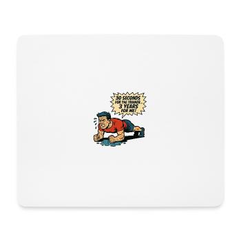 Bande dessinée drôle de gymnastique rétro - Lutte de planche - Tapis de souris (format paysage) - blanc - Devant