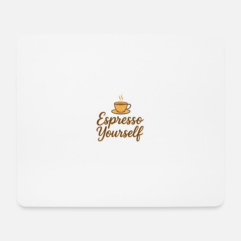 Kaffeetasse mit Inspirierendem Spruch - Mousepad (Querformat) - Weiß