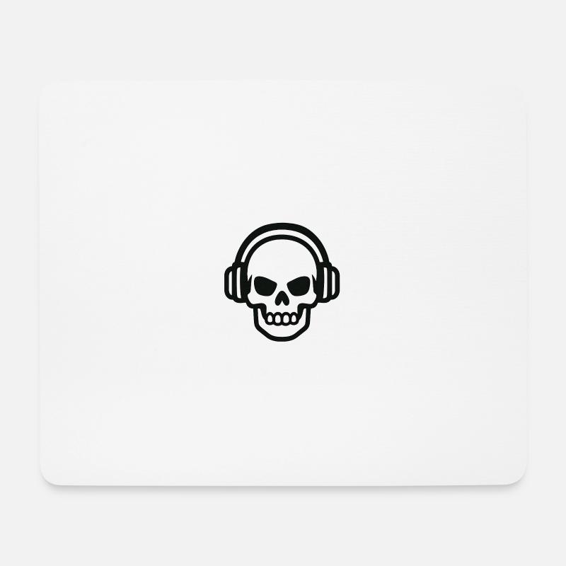Schädel - Mousepad (Querformat) - Weiß