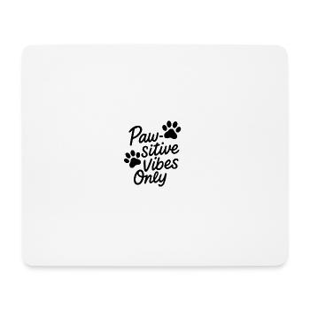 Patte sitive - Tapis de souris (format paysage) - blanc - Devant