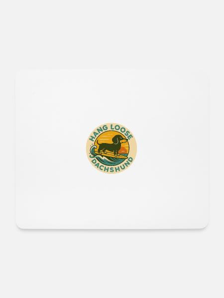Surfer dachshund in sunset - Mouse Pad (horizontal) - white