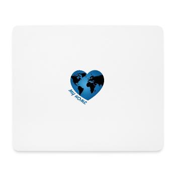 My Home – Heart Planet Earth - Mouse Pad (horizontal) - white - Front