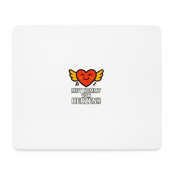 Mut_kommt_von_Herzen - Mousepad (Querformat) - Weiß - Vorne