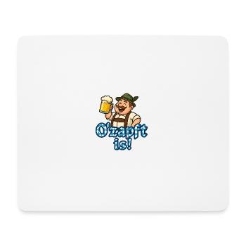 O'zapft is Volksfest, Lustiges Bayern & Bier Shirt - Mouse Pad (horizontal) - white - Front
