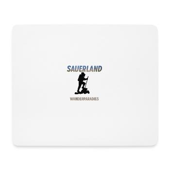 Sauerland Hiking Paradise – Outdoor Motif - Mouse Pad (horizontal) - white - Front