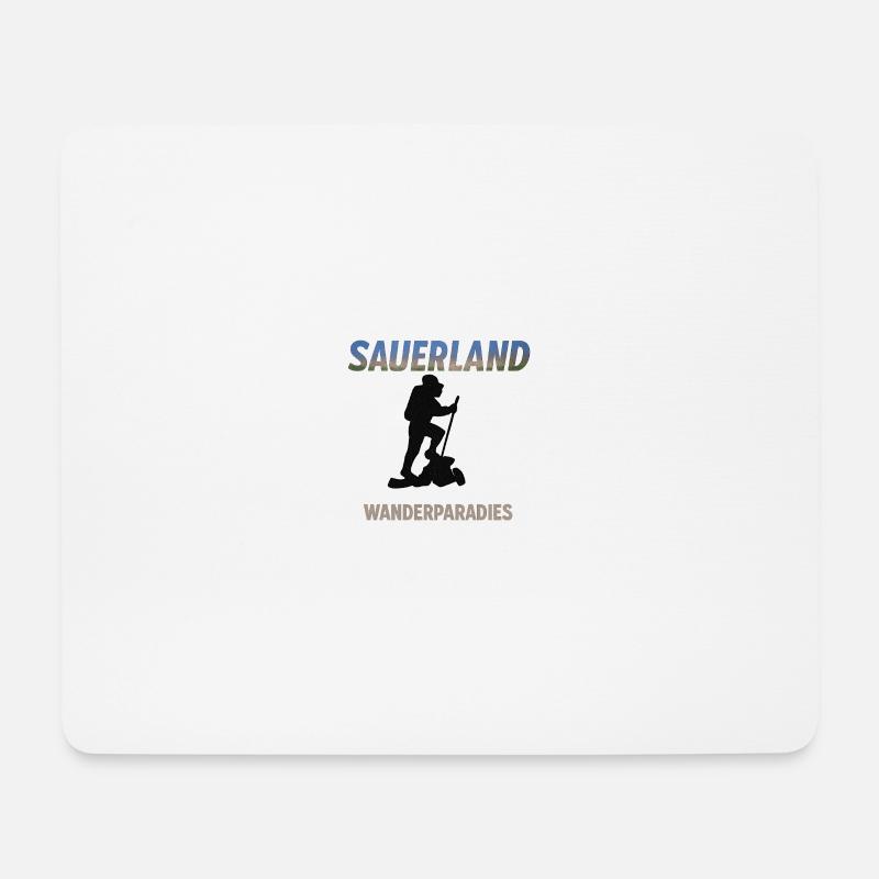 Sauerland Wanderparadies – Outdoor Motiv - Mousepad (Querformat) - Weiß
