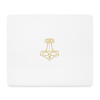 Marteau de Thor Mjölnir – Noble symbole nordique - Tapis de souris (format paysage) - blanc - Devant