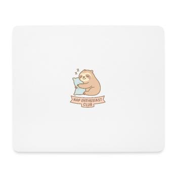 Sleeping raccoon illustration - Mouse Pad (horizontal) - white - Front