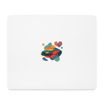 Abstraktes Sportwagen-Design in Farbverläufen - Mousepad (Querformat) - Weiß - Vorne