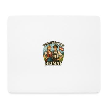 Tradition und Heimat Trachtenfreude - Mousepad (Querformat) - Weiß - Vorne