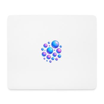 Irisierende Blasen Neonfarben - Mousepad (Querformat) - Weiß - Vorne