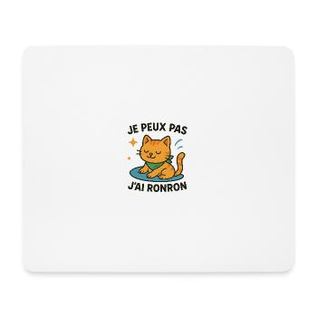 Zen cat on a purr break - Mouse Pad (horizontal) - white - Front