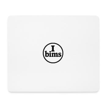 I_bims - Tapis de souris (format paysage) - blanc - Devant
