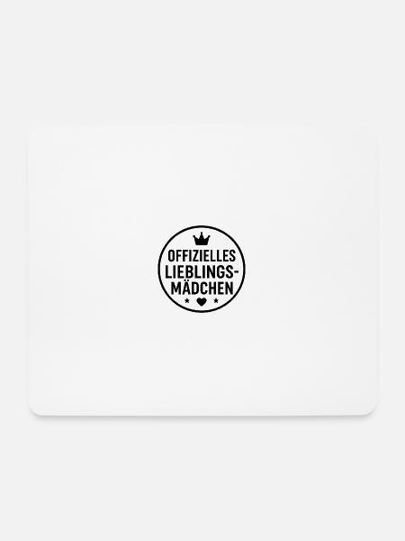 T-Shirt „Offizielles Lieblingsmädchen“ - Mousepad (Querformat) - Weiß