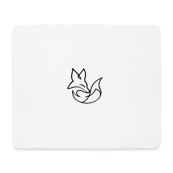 One_Line_Fuchs - Tapis de souris (format paysage) - blanc - Devant
