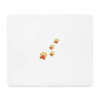Paw Print Trace in Orange - Mouse Pad (horizontal) - white - Front