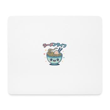 Ramen life kawaii illustration - Mouse Pad (horizontal) - white - Front