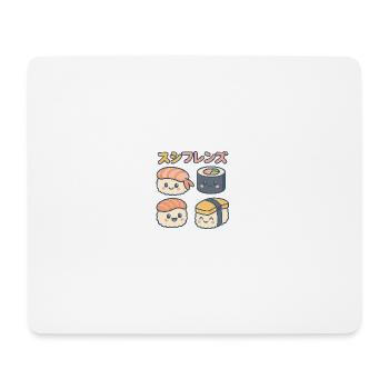 Sushi Friends Kawaii Motif - Mouse Pad (horizontal) - white - Front