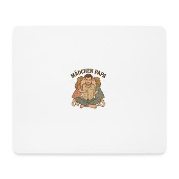 Fatherly love with two daughters - Mouse Pad (horizontal) - white - Front