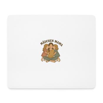 Fille maman câlin illustration - Tapis de souris (format paysage) - blanc - Devant