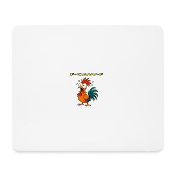F CAW F – Lustiger Hahn rooster chicken Meme Sound - Mousepad (Querformat) - Weiß - Vorne