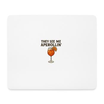 Aperollin Pun Design - Mouse Pad (horizontal) - white - Front