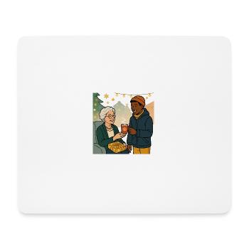 Oma Karin mit dem Enkel - Mousepad (Querformat) - Weiß - Vorne
