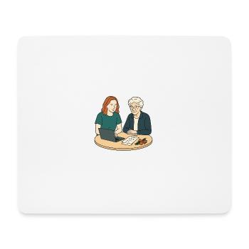 Oma Karin - Mousepad (Querformat) - Weiß - Vorne