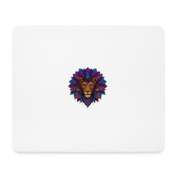 Lion's Mandala Flower - Mouse Pad (horizontal) - white - Front
