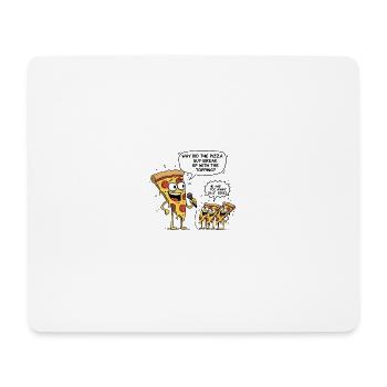 Pizza Comedy Pun – Funny Foodie Joke - Mouse Pad (horizontal) - white - Front