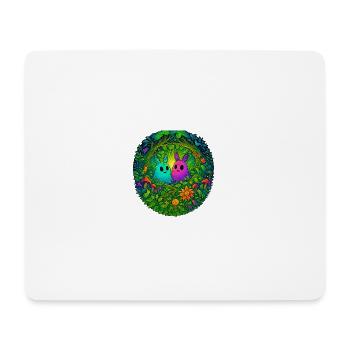 Leuchtende Wesen im Zauberwald - Mousepad (Querformat) - Weiß - Vorne