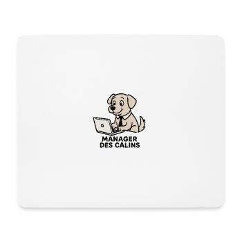 Chien Manager Des Calins - Tapis de souris (format paysage) - blanc - Devant