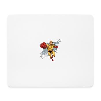 Supperheld Hero Power Jump Sans Cheveux Avec Tête Chauve - Tapis de souris (format paysage) - blanc - Devant