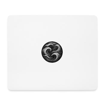 Schwarz-Weißes Tourbillon - Mousepad (Querformat) - Weiß - Vorne