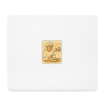 Grandma's Coffee Moment - Mouse Pad (horizontal) - white - Front