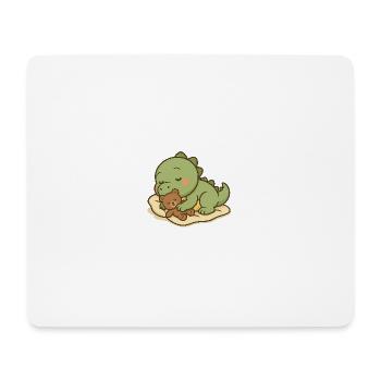 Schlaf gut, kleiner Dino - Mousepad (Querformat) - Weiß - Vorne