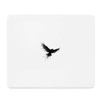 Schwarzer Rabe im Tintenflug - Mousepad (Querformat) - Weiß - Vorne