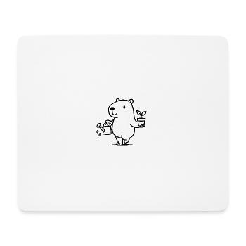 Capybara doux en tant que jardinier - Tapis de souris (format paysage) - blanc - Devant