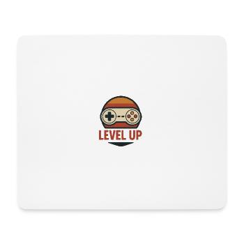 Level Up Retro Controller Grafik - Mousepad (Querformat) - Weiß - Vorne