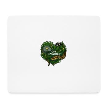 Cliff TerraVlogger Dschungel Herz - Mousepad (Querformat) - Weiß - Vorne