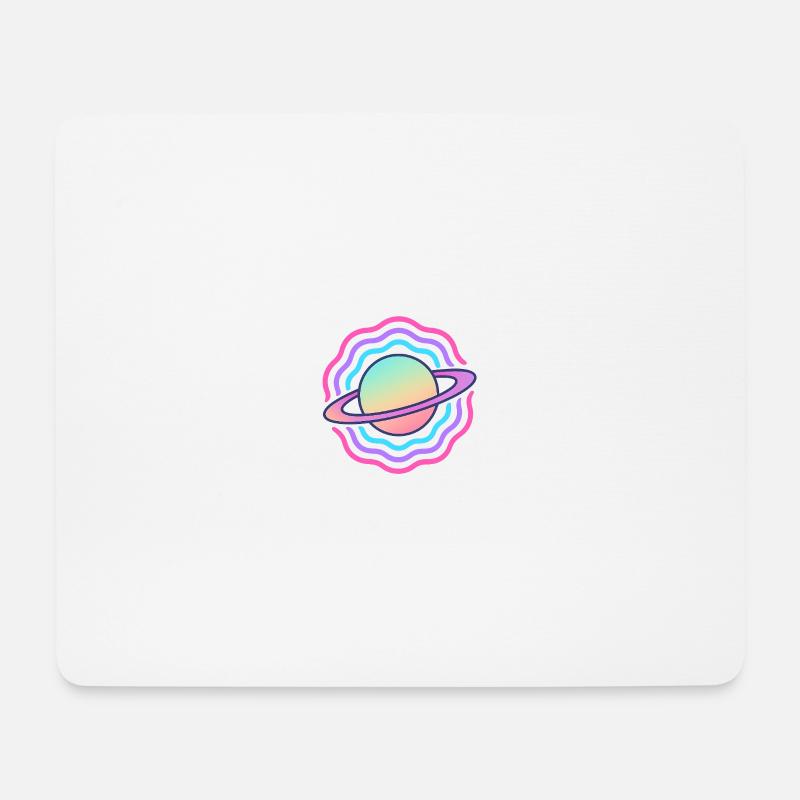 Kosmischer Planet Stilisierte Galaktische Kugel - Mousepad (Querformat) - Weiß