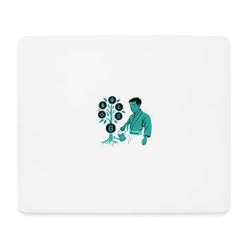 Satoshi Tree Roots of the Bitcoin Crypto Revolution - Mouse Pad (horizontal) - white - Front