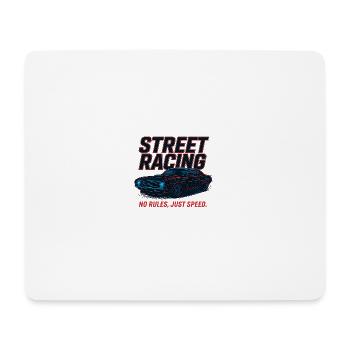 Street Racing – Keine Regeln, nur Geschwindigkeit - Mousepad (Querformat) - Weiß - Vorne