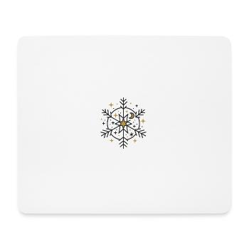 Lune étoilée flocon de neige cosmique - Tapis de souris (format paysage) - blanc - Devant