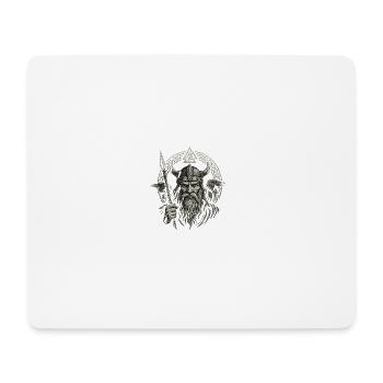 Odin Kriegsgott mit Raben Hugin und Munin - Mousepad (Querformat) - Weiß - Vorne